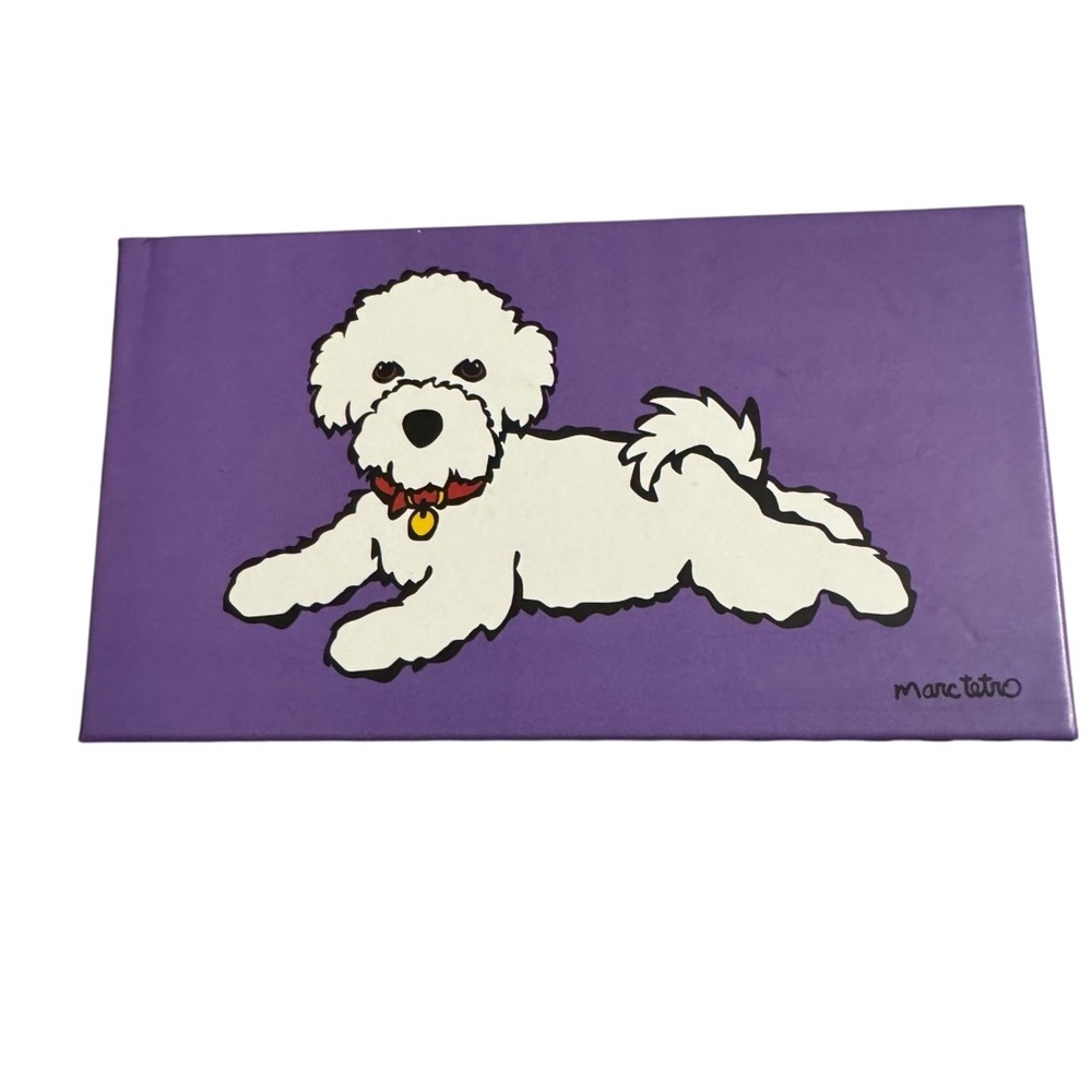 Marc Tetro Purple Dog Print Wallet - Picture 3 of 4